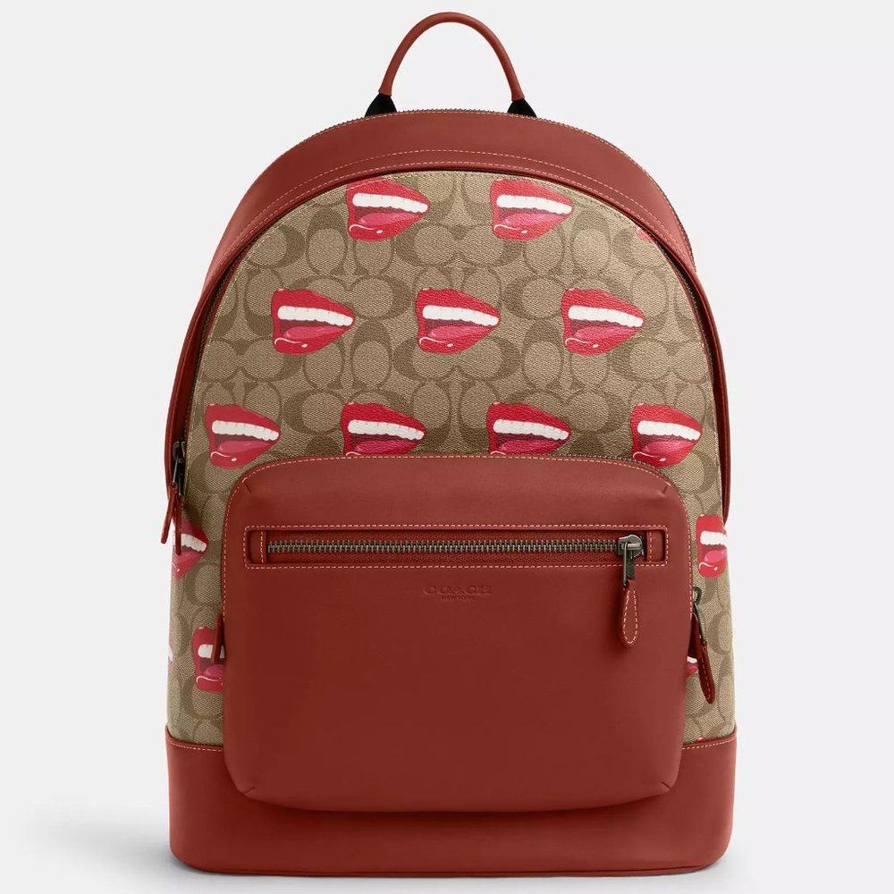 💋Coach X Tom Wesselmann West Backpack In Signature Canvas
